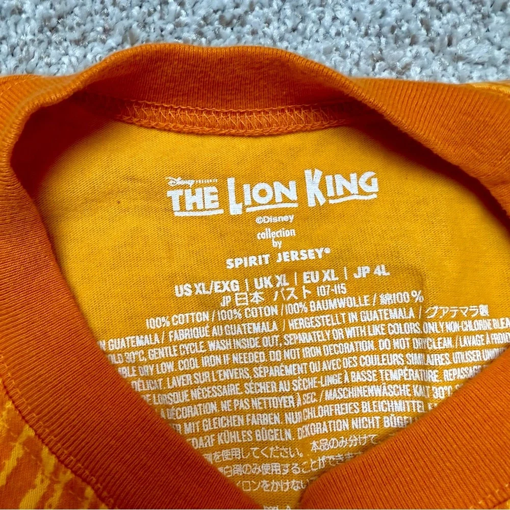 Disney The Lion King Spirit Jersey Orange Sun Africa US Size XL RARE - Picture 4 of 9